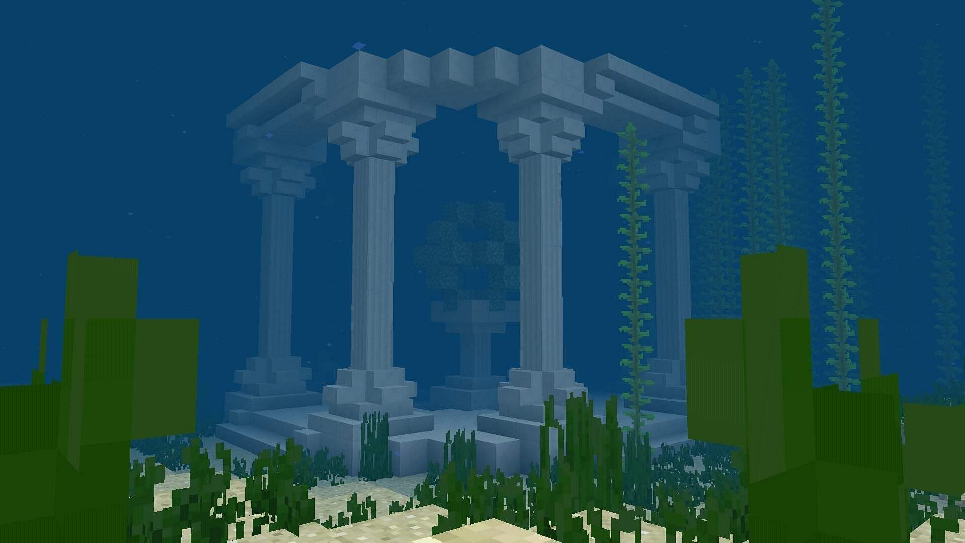 An underwater temple in Minecraft (Image via Octo-mc/Minecraft Amino)