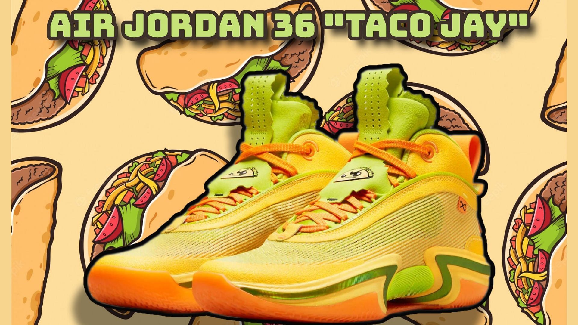 Air Jordan 9 Taco Jay special edition shoes (Image via Twitter/@fanofbasketbal2)