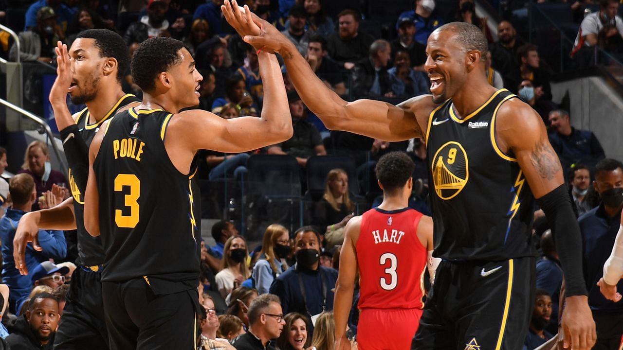Andre Iguodala praised Poole&#039;s performance in the finals. [Photo: NBC Sports]
