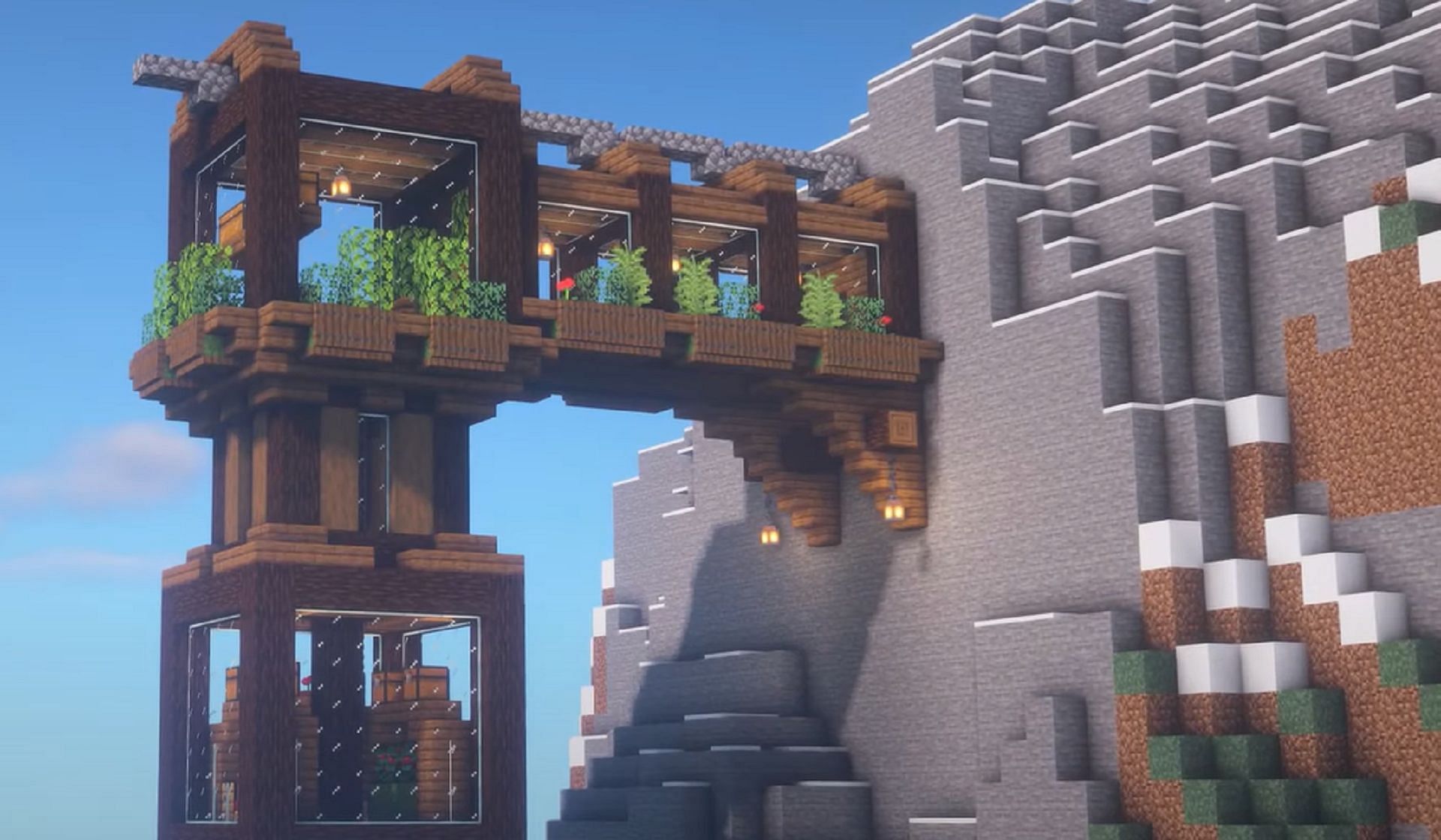 House in a mountain = best house : Minecraft