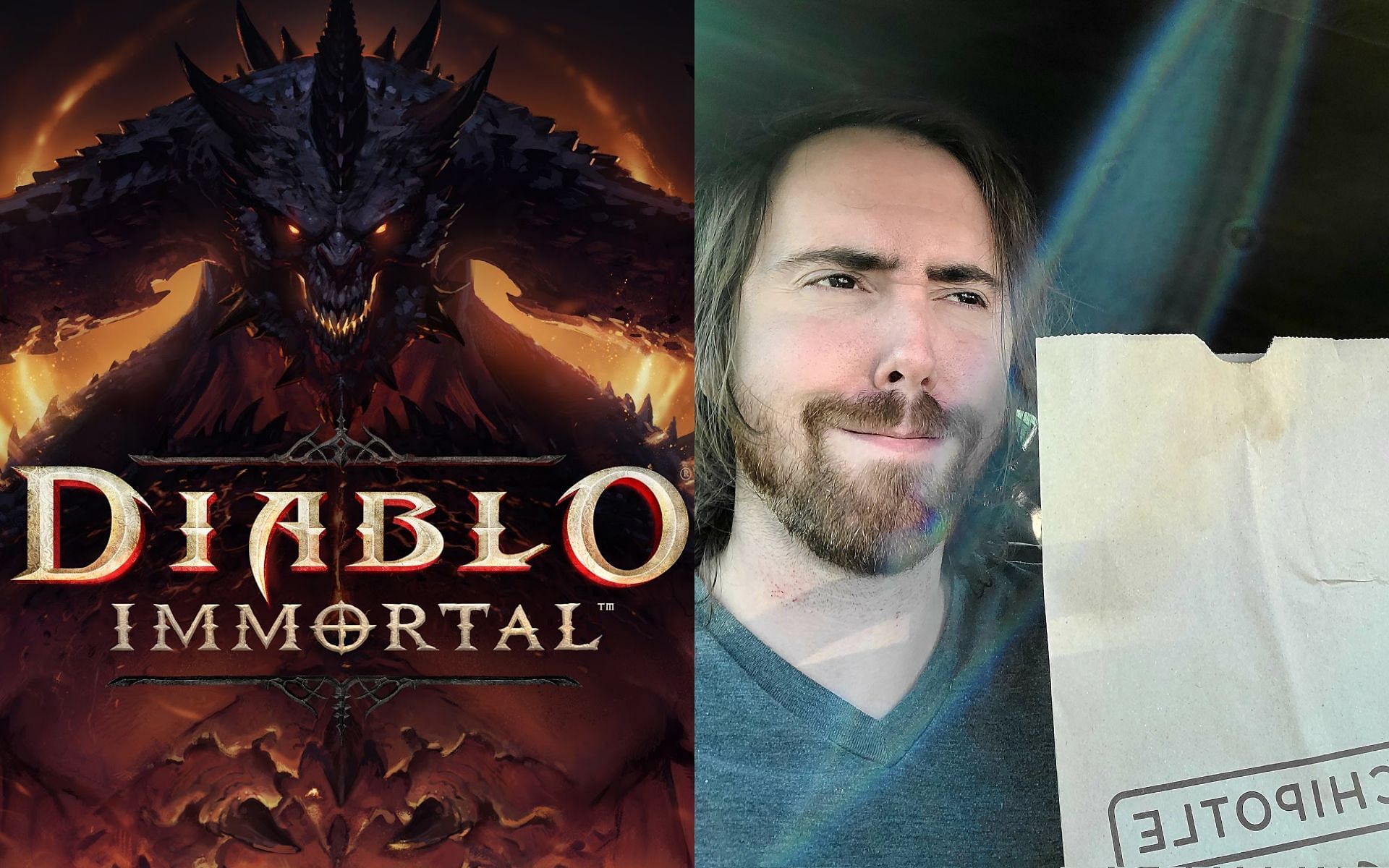 Asmongold recently reacted to a Reddit post claiming Diablo Immortal has been banned in China (Image via Sportskeeda)