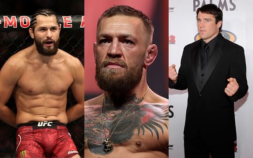 Jorge Masvidal (left); Conor McGregor (center); Chael Sonnen (right)