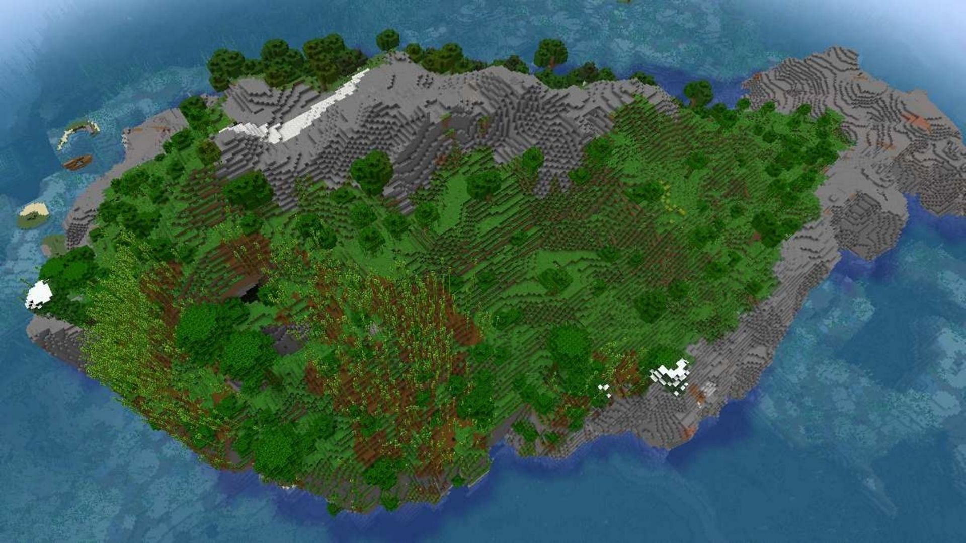 A jungle island seed in Minecraft (Image via Mojang)