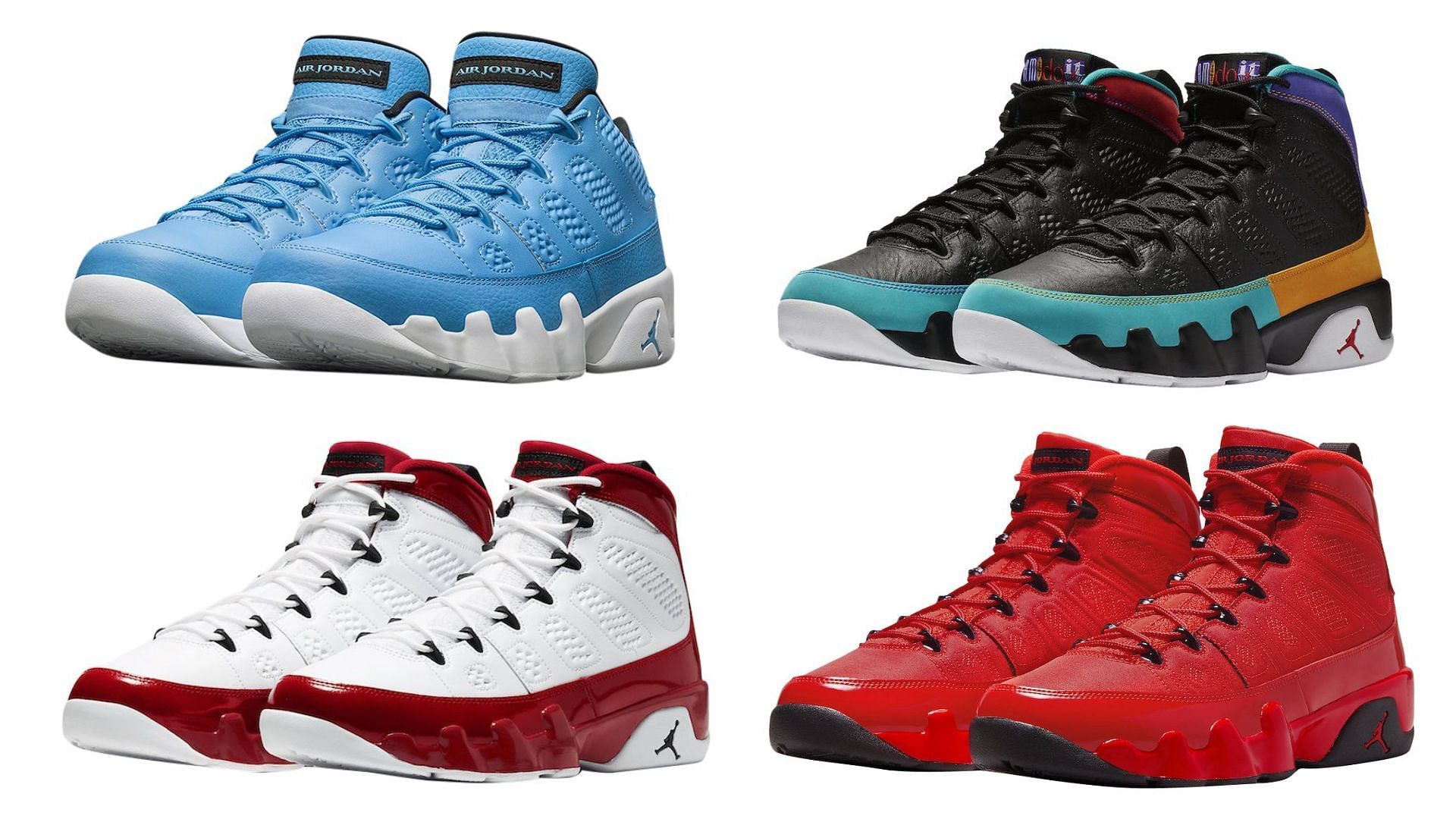 Popular Air Jordan 9 colorways of all time (Image via Sportskeeda)
