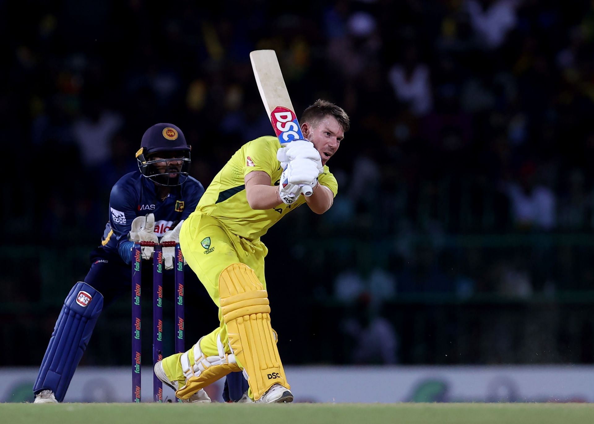 David Warner&#039;s dismissal by Dhananjaya de Silva was a huge turning point in the game. (Getty Images)
