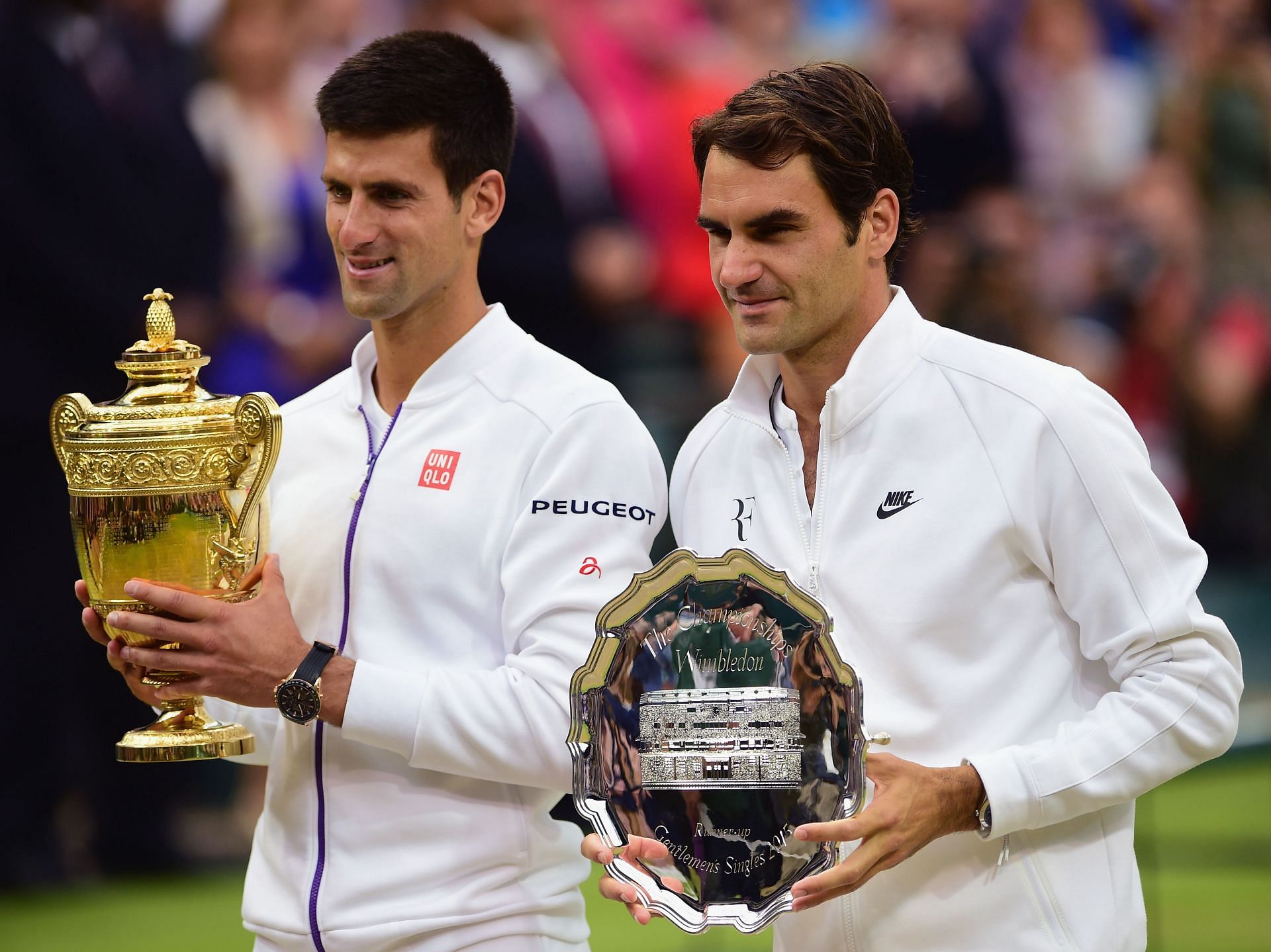 Novak Djokovic and Roger Federer at The Championships