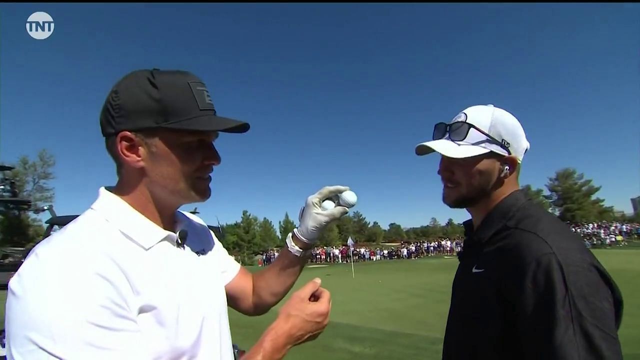 Tom Brady ruthlessly trolls Josh Allen with personalized golf