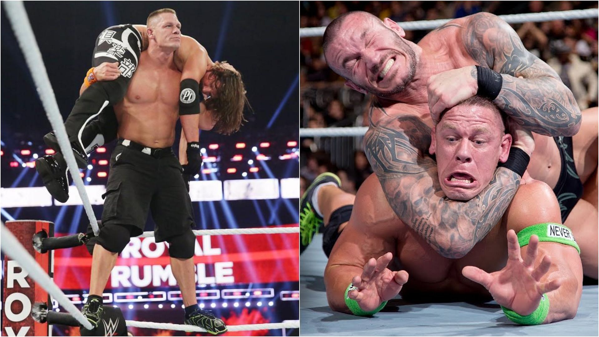 Download John Cena in Action with His Signature Move | Wallpapers.com