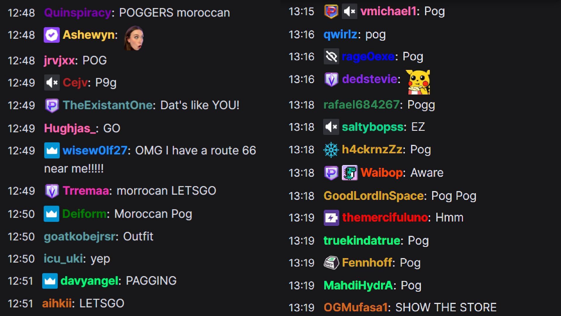 Chat reacting to Poki finding he restaurant (Image via poki/Twitch)