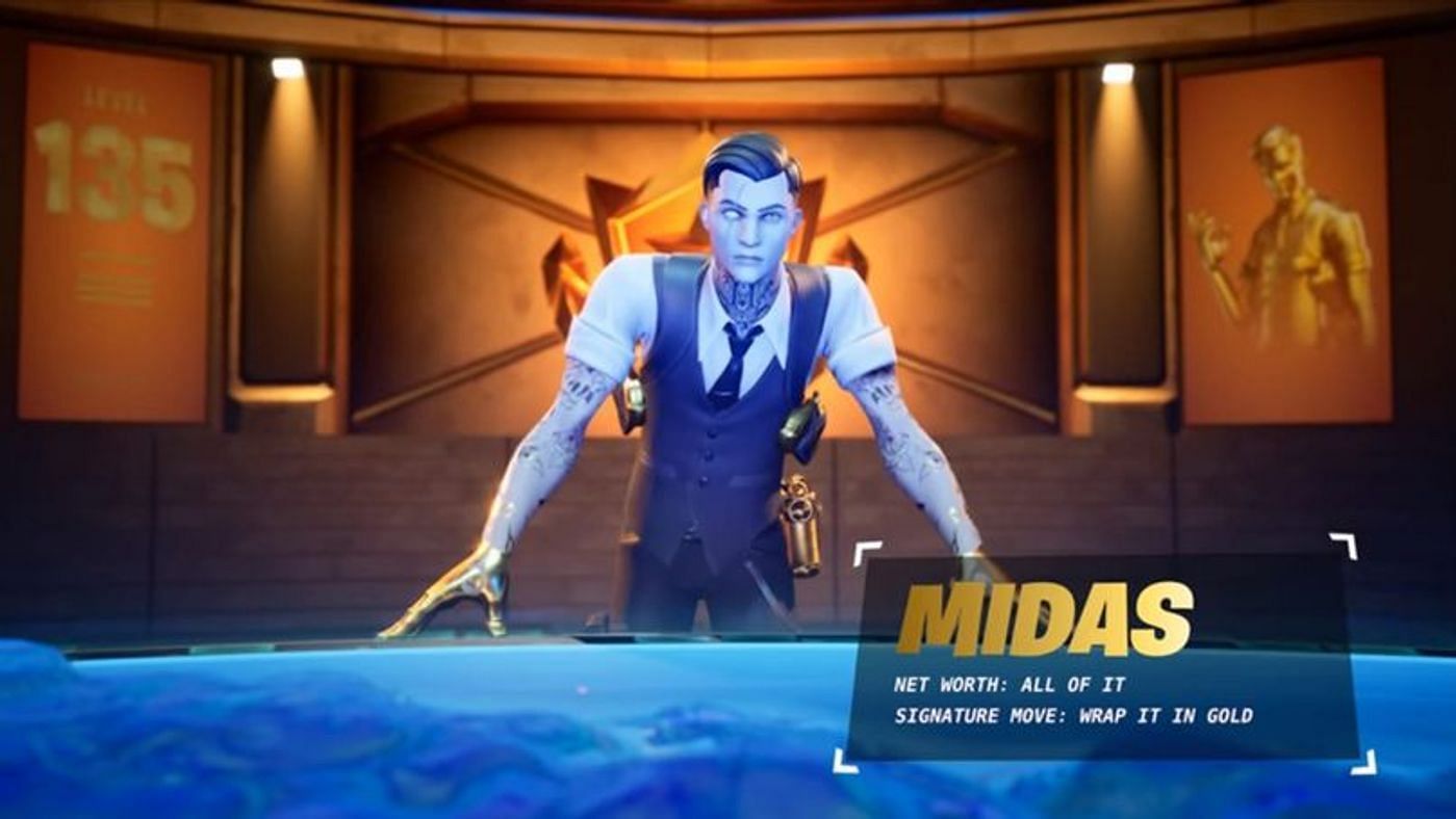 Midas&#039; death was revealed in a Chapter 2 Season 3 trailer (Image via Epic Games)