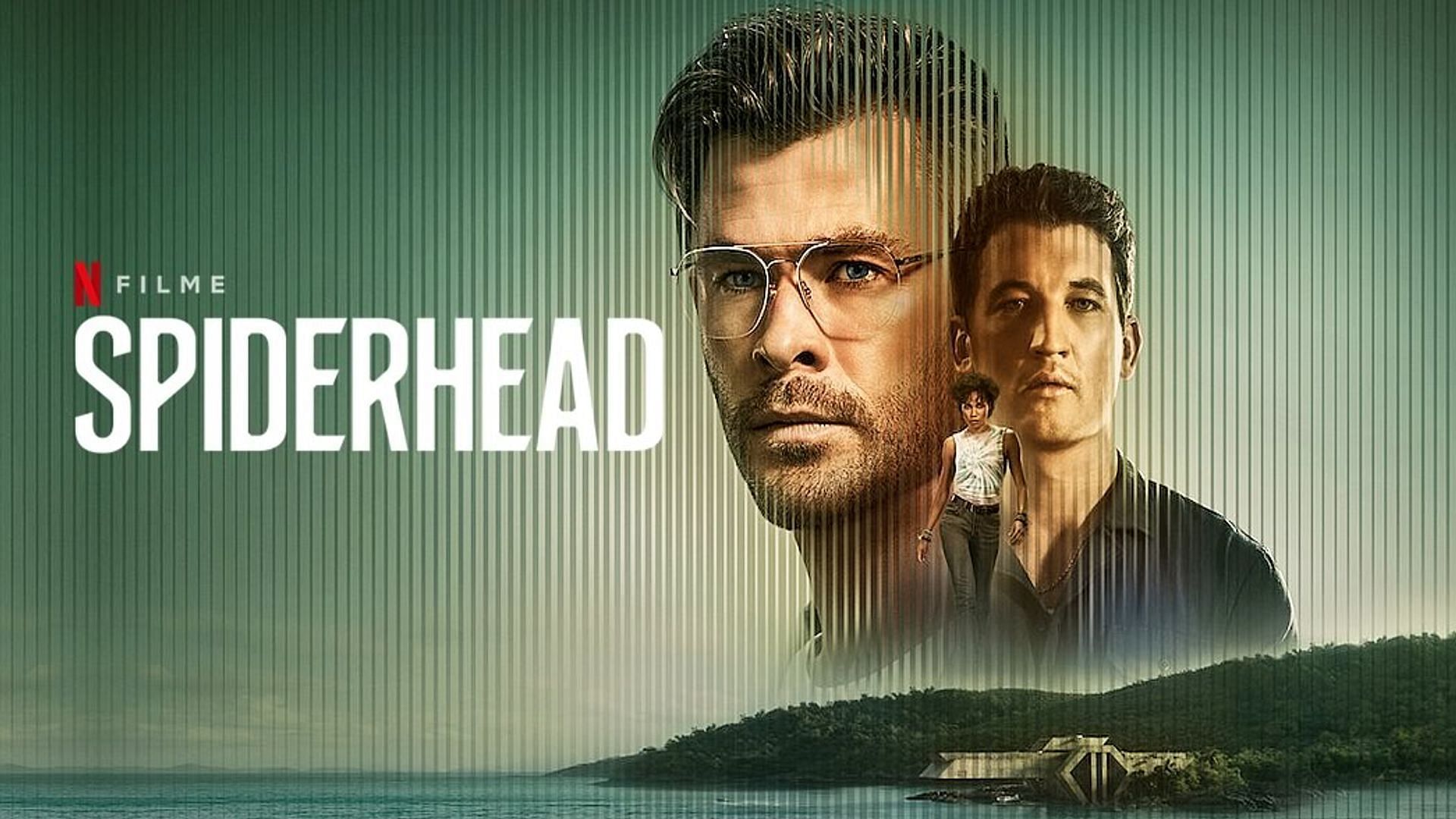 Netflix&#039;s official poster for Spiderhead (Image via Netflix)