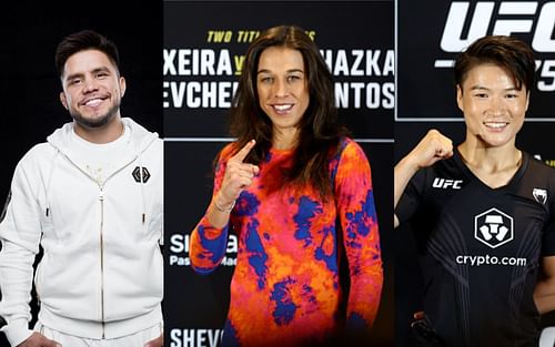 (From left to right) Henry Cejudo, Joanna Jedrzejczyk, Zhang Weili [Image Courtesy: @henry_cejudo on Instagram]