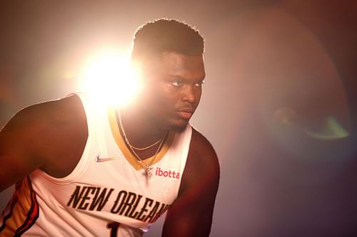 Zion Williamson at the New Orleans Pelicans Media Day