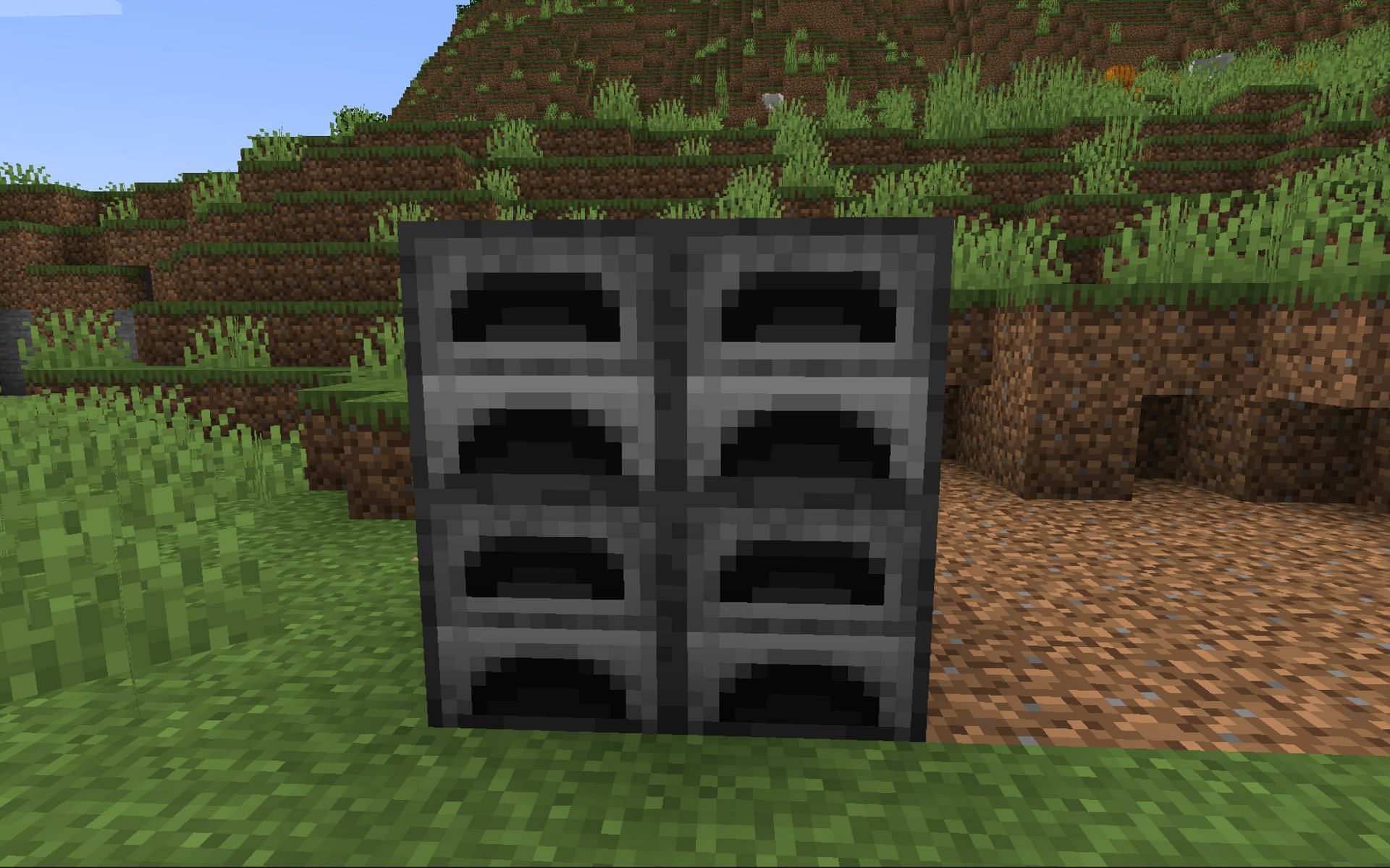 Four regular furnaces stacked on top of each other (Image via Minecraft)