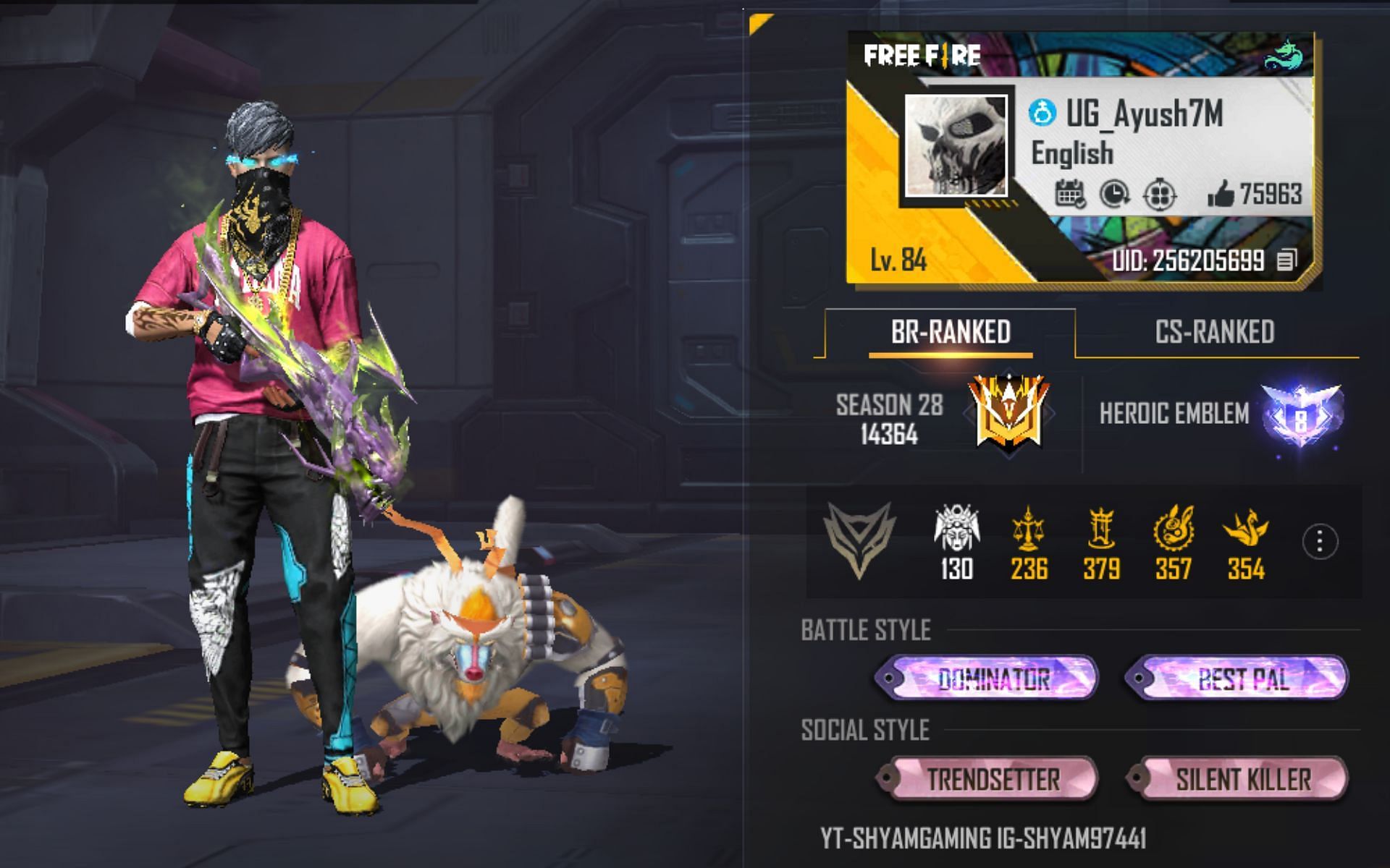 UnGraduate Gamer's Free Fire MAX ID, stats, rank, K/D ratio, and monthly  income in June 2022