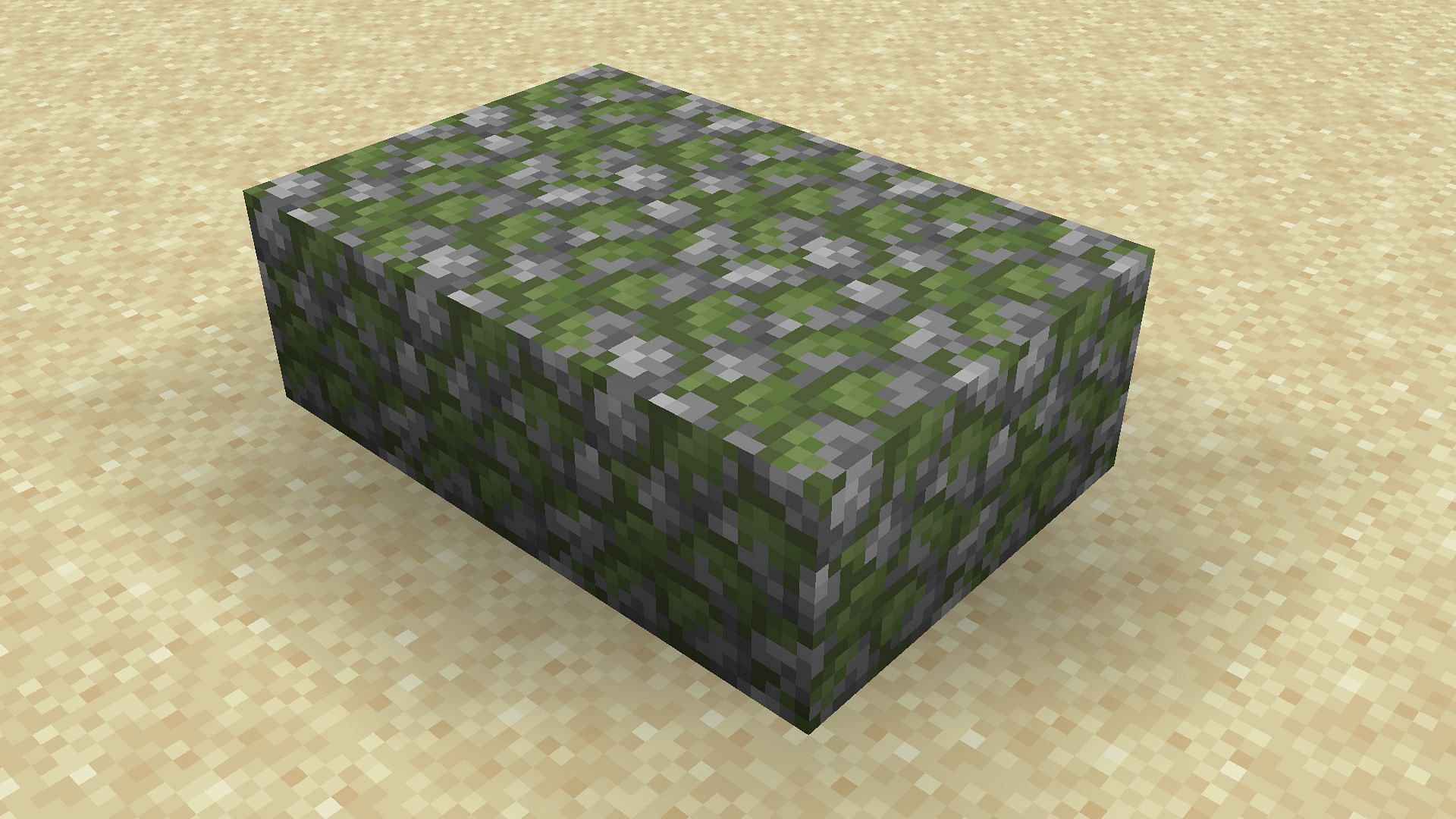 Mossy Cobblestone blocks (Image via Minecraft)