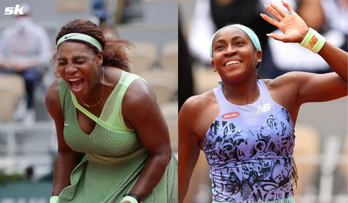 Serena Williams (L) and Coco Gauff.