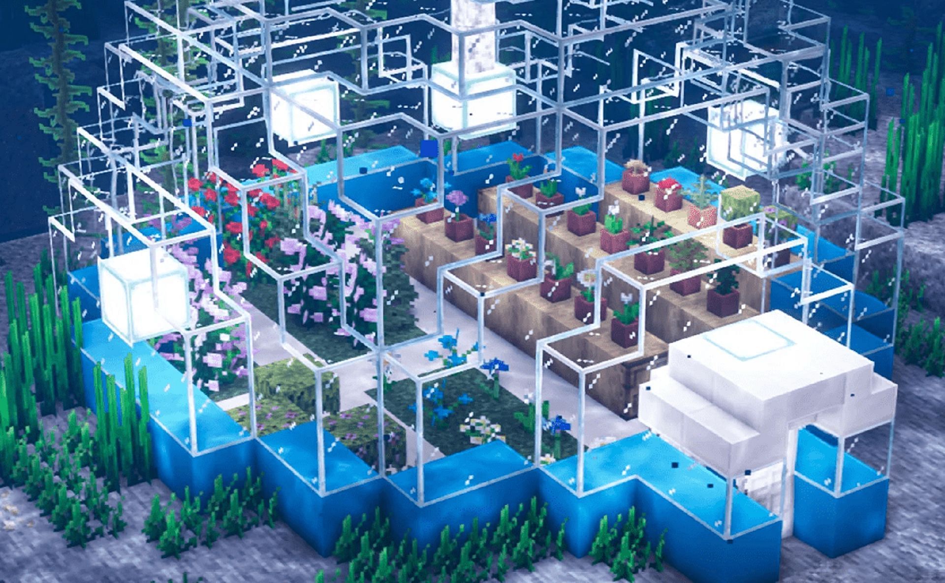 Keep your plantlife safe and secure in this underwater greenhouse (Image via Disruptive_builds/YouTube)