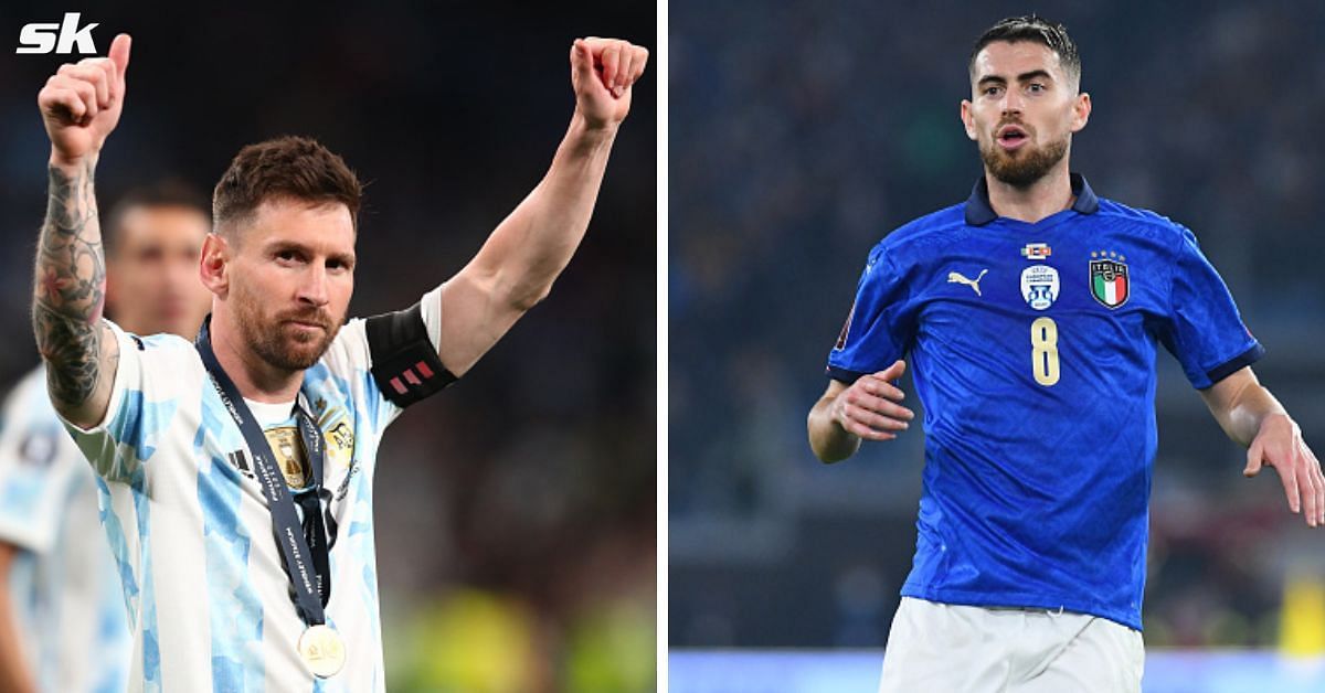 Lionel Messi&#039;s (left) side found Italy&#039;s Jorginho tough to handle.