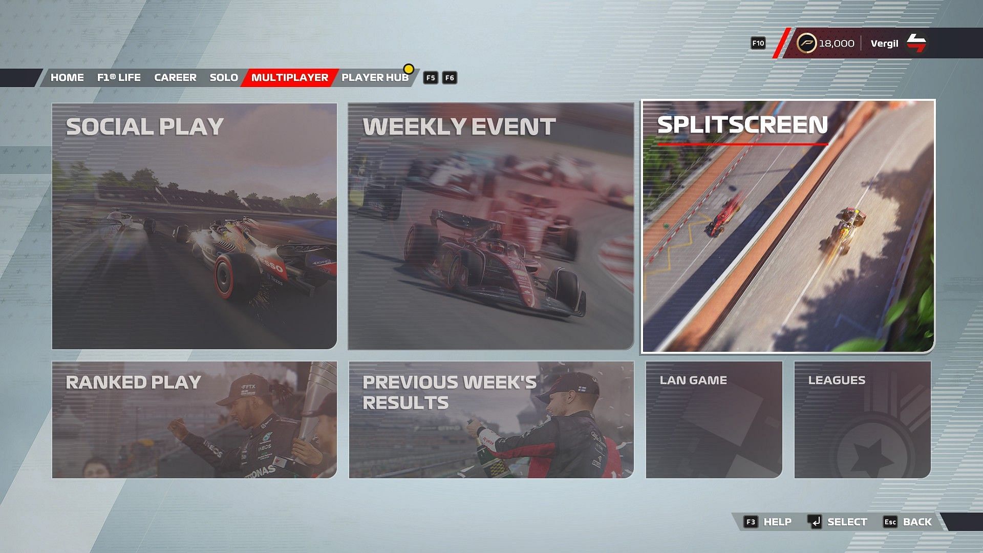 The massive multiplayer mode for players (Image via F1 22)