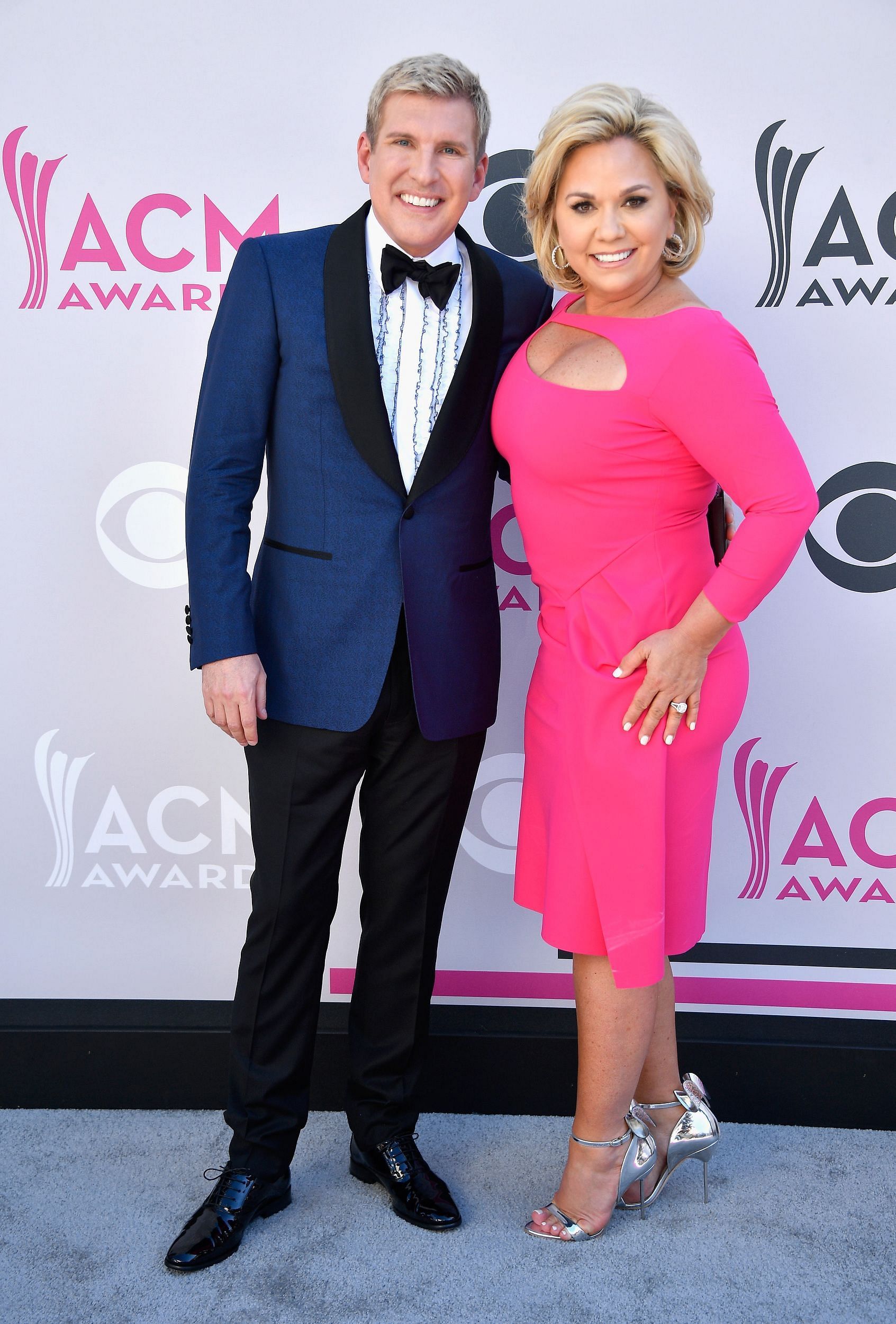 Todd Chrisley with wife, Julie Chrisley at 52nd Academy of Country Music Awards (Image via Getty)
