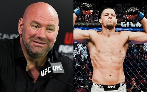 Dana White (left), Nate Diaz (right) [Images courtesy: Getty Images and @natediaz209 via Instagram]