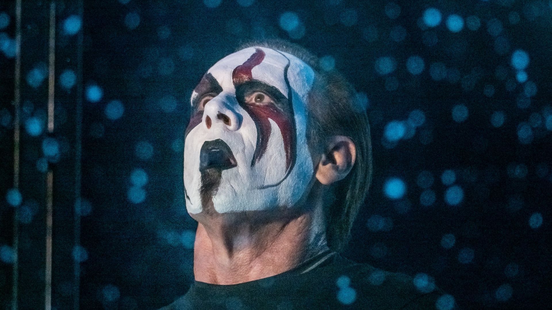 Sting making his entrance at AEW Revolution 2022