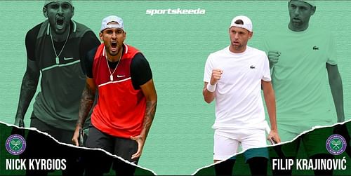 Nick Kyrgios will take on Filip Krajinovic in the second round at Wimbledon