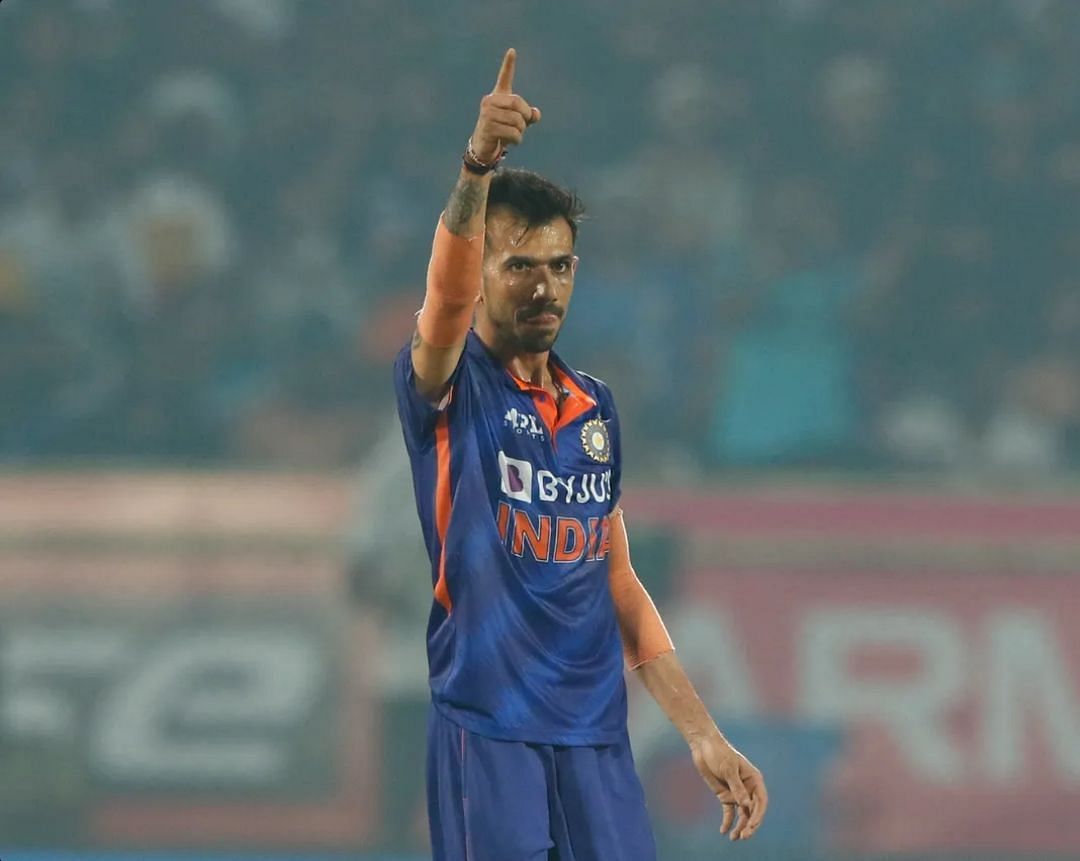 Yuzvendra Chahal after taking his third wicket [P.C: BCCI]