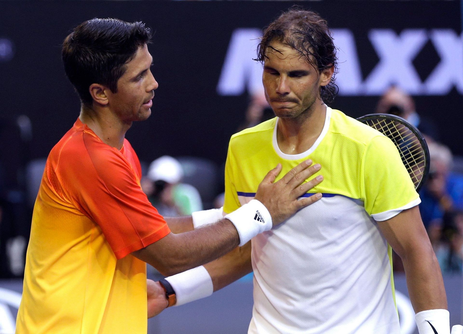 Fernando Verdasco after defeating Rafael Nadal in the first round of the 2016 Australian Open 