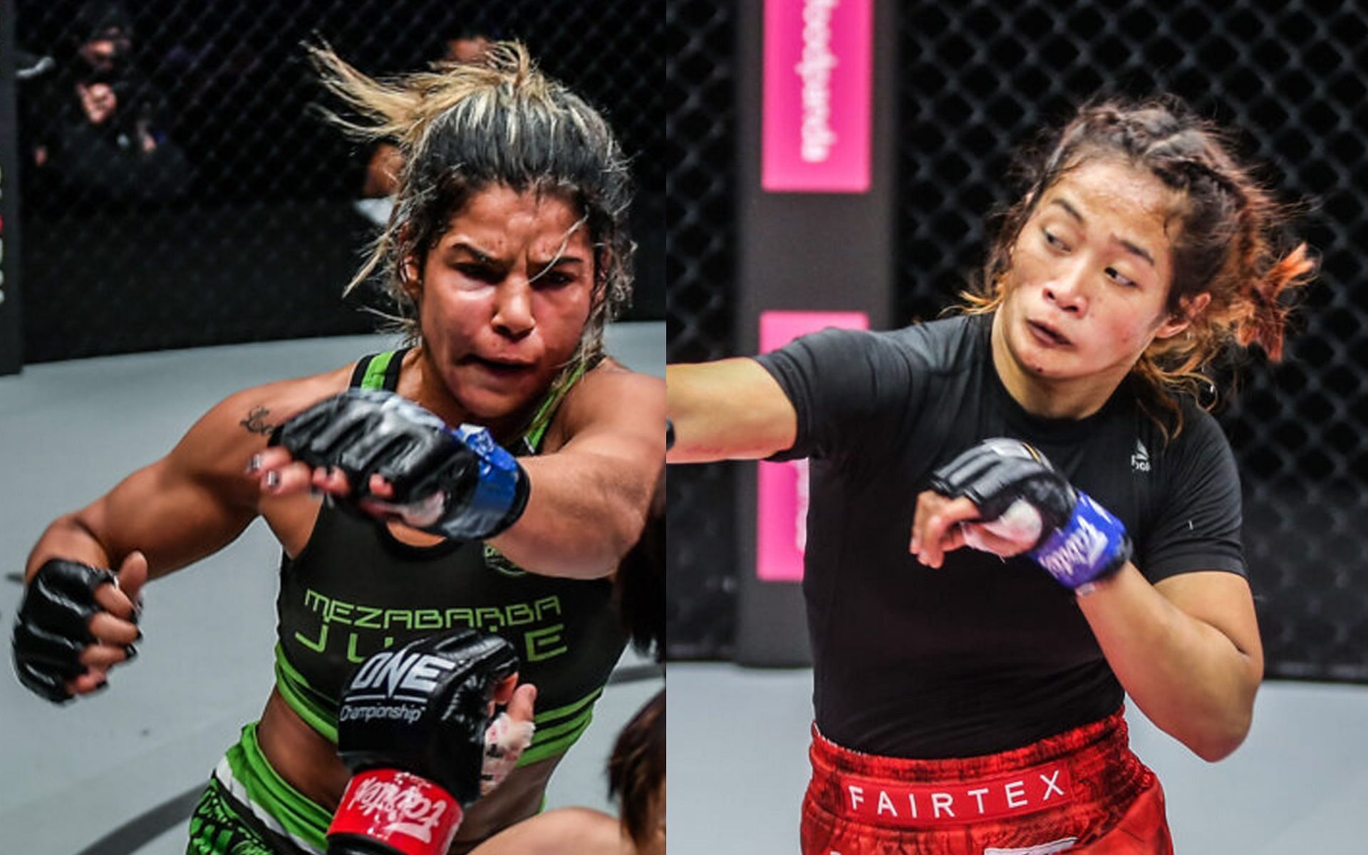 Julie Mezabarba (L) is looking for a knockout victory over Jenelyn Olsim (R) at ONE 158. | [Photos: ONE Championship]