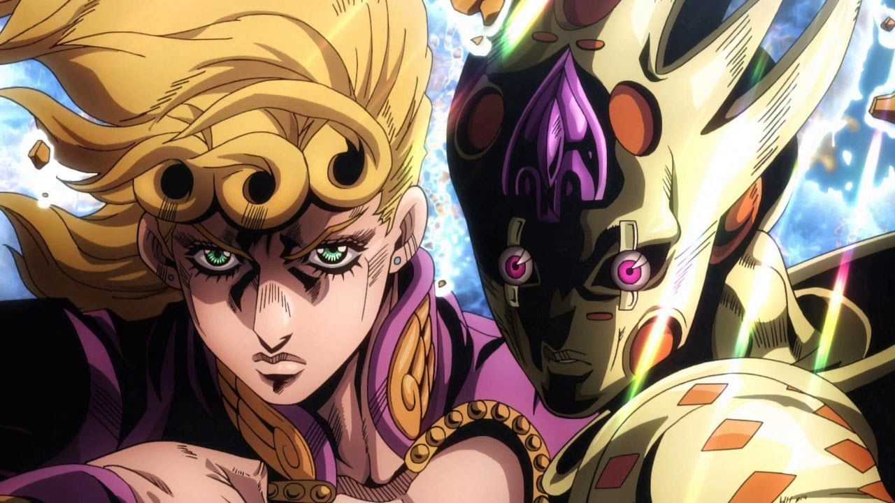 Giorno and his Stand as they appear in the anime (Image via Hirohiko Araki/Shueisha, Viz Media, Jojo&#039;s Bizarre Adventure: Golden Wind)