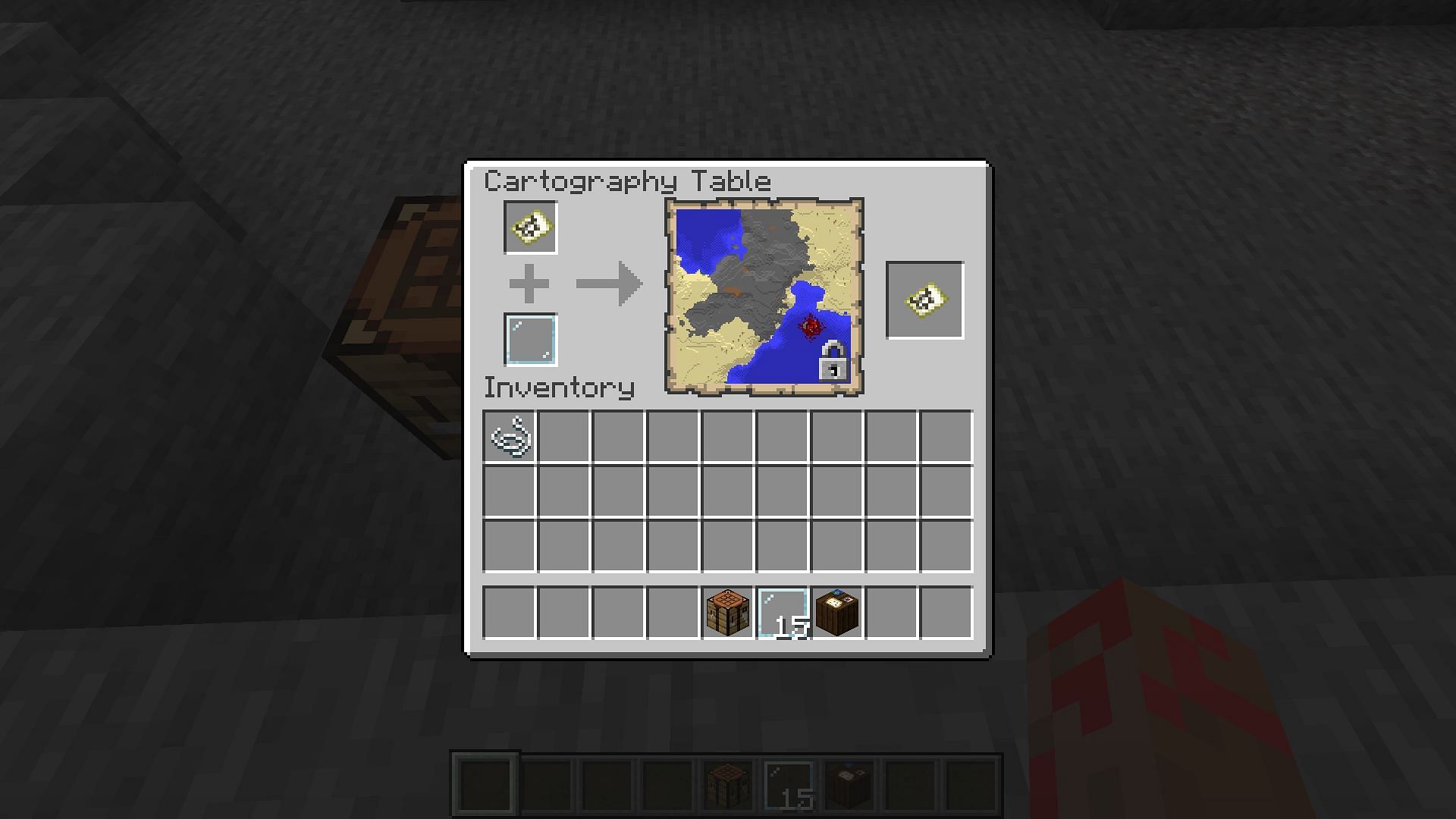Players can lock maps with this item (Image via Minecraft 1.19)