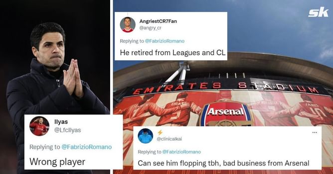 “Can see him flopping”, “He retired from Leagues and CL” – Rival fans troll Arsenal as Fabrizio Romano provides transfer update on ‘wrong player’