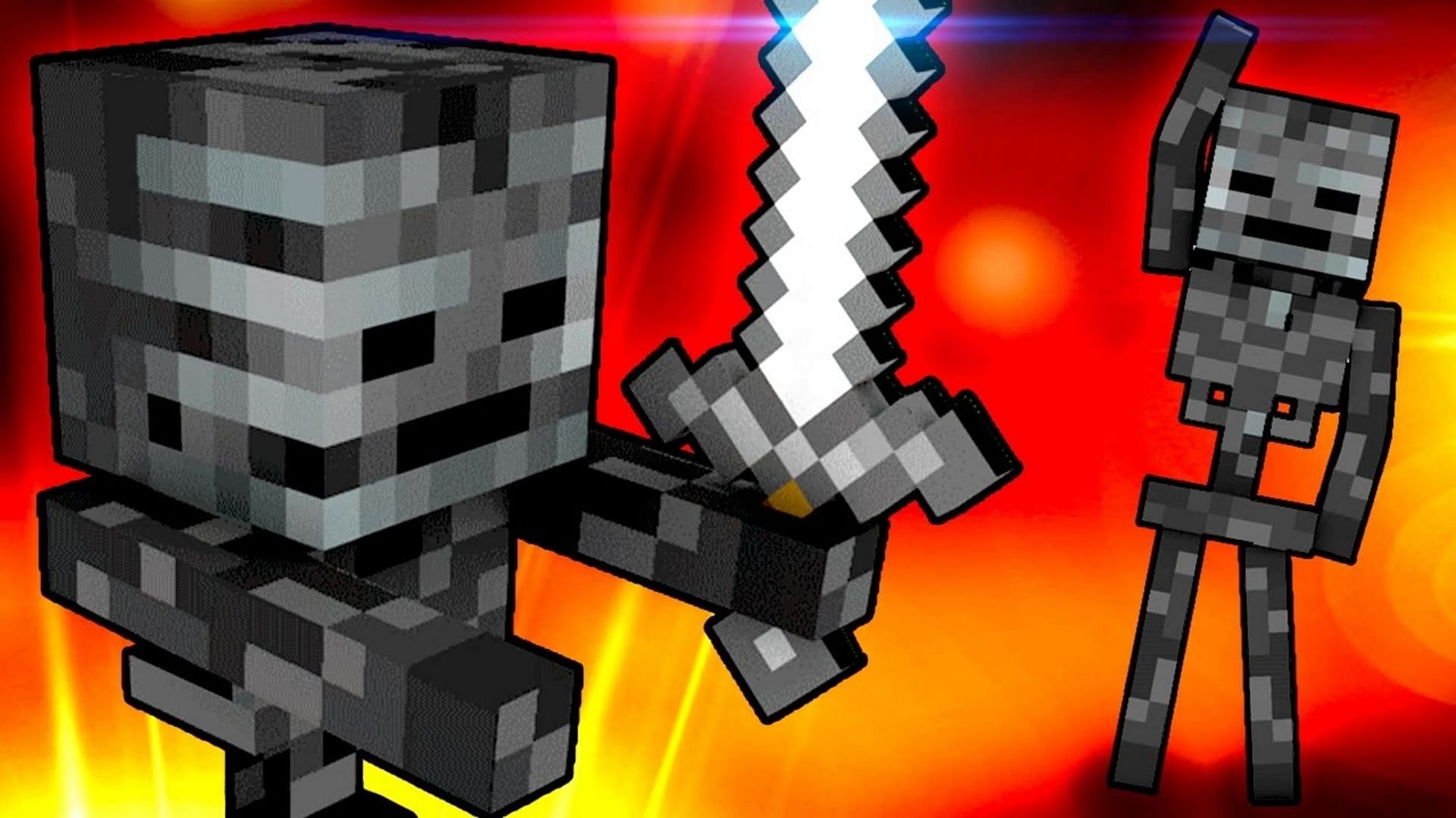 Wither skeleton attacks carry a damage over time effect (Image via Cubey/YouTube)