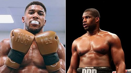 Daniel Dubois (right) could put himself on Anthony Joshua's (left) radar with a win tonight