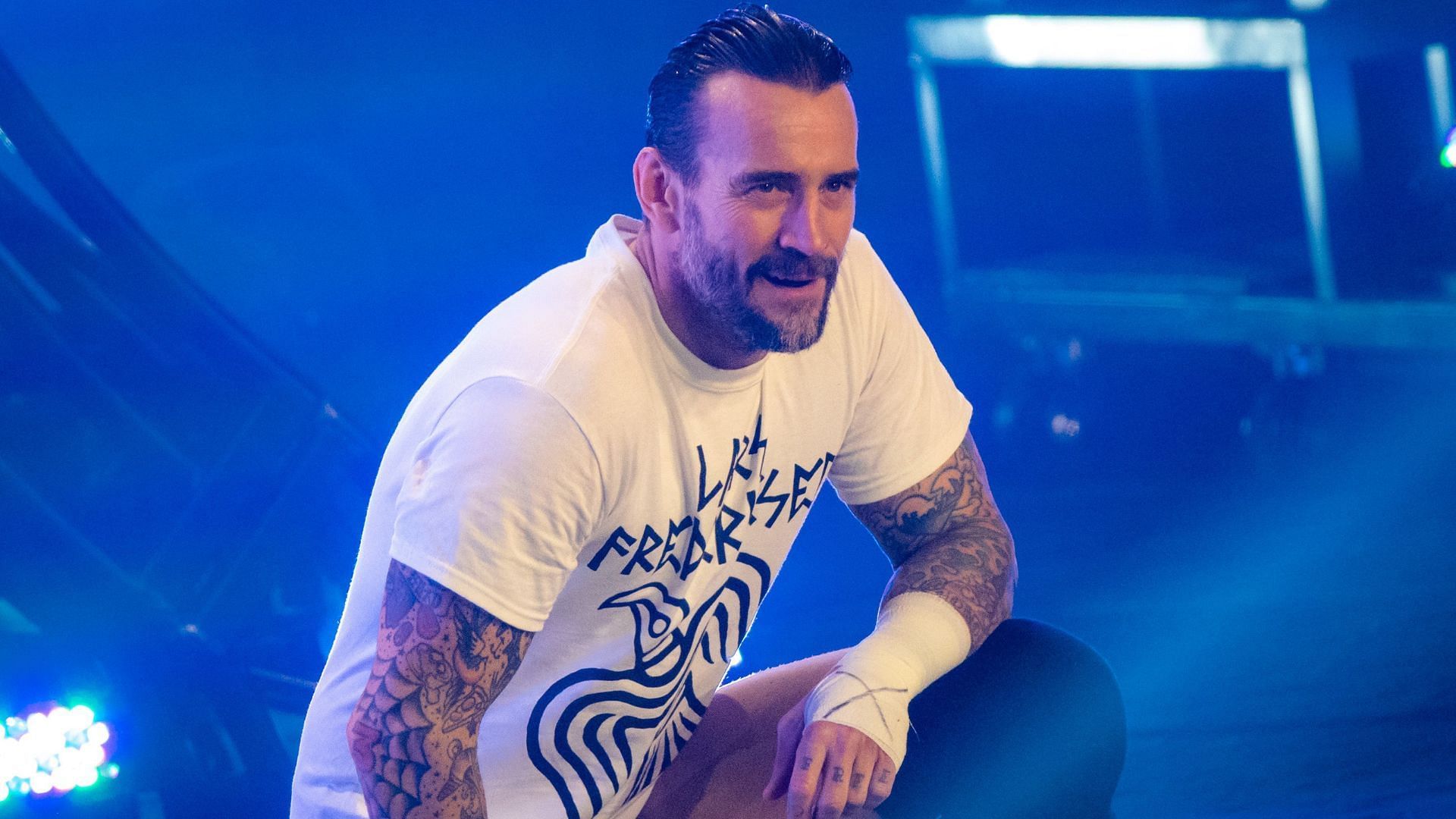 CM Punk making his entrance at an AEW event