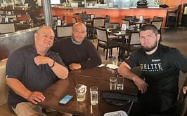 "Work in progress" - Khabib Nurmagomedov and Ali Abdelaziz meet Scott Coker, possibly to discuss Junior dos Santos vs. Fedor Emelianenko