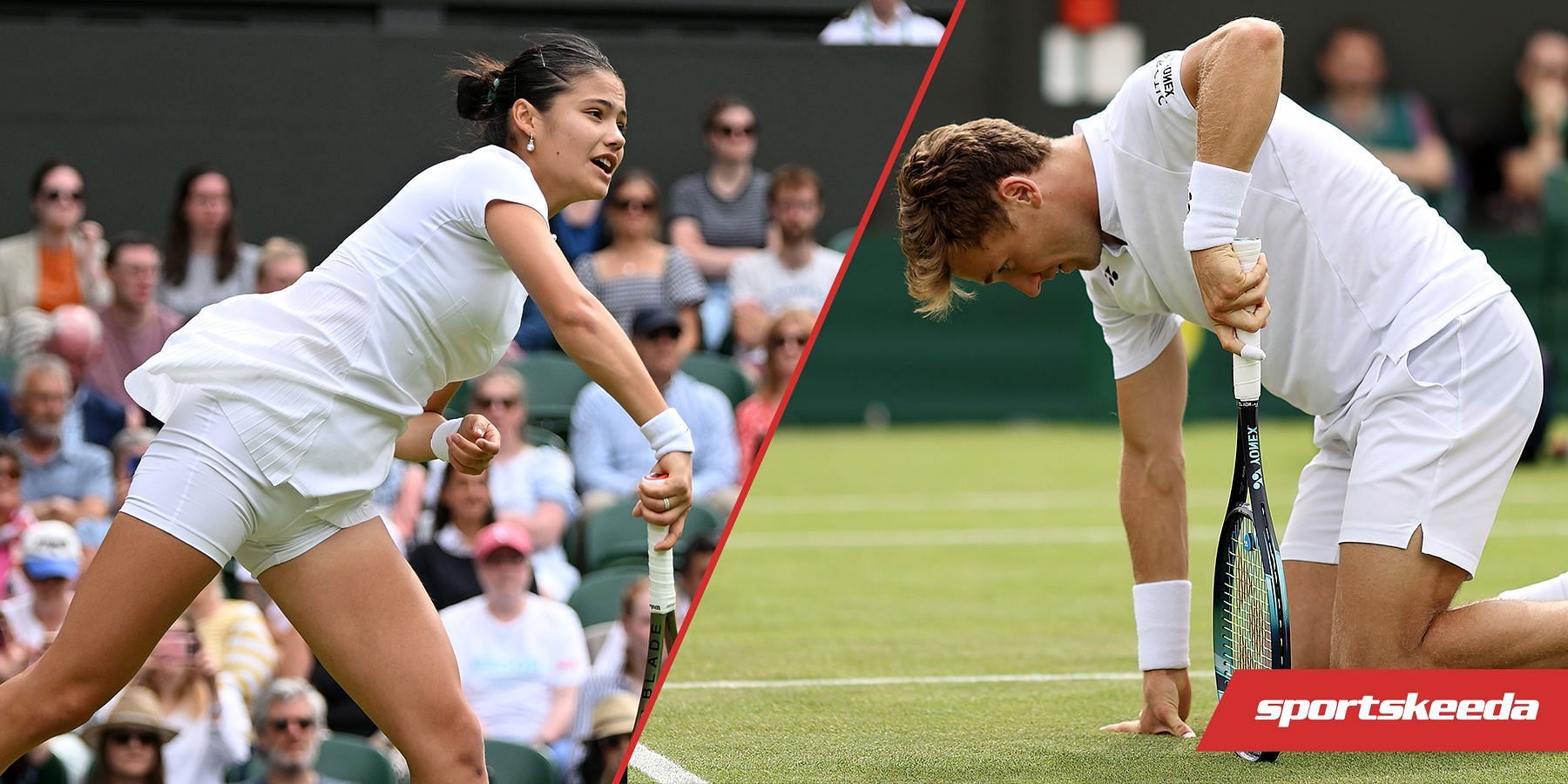 Emma Raducanu and Casper Ruud were eliminated on Day 3 of Wimbledon