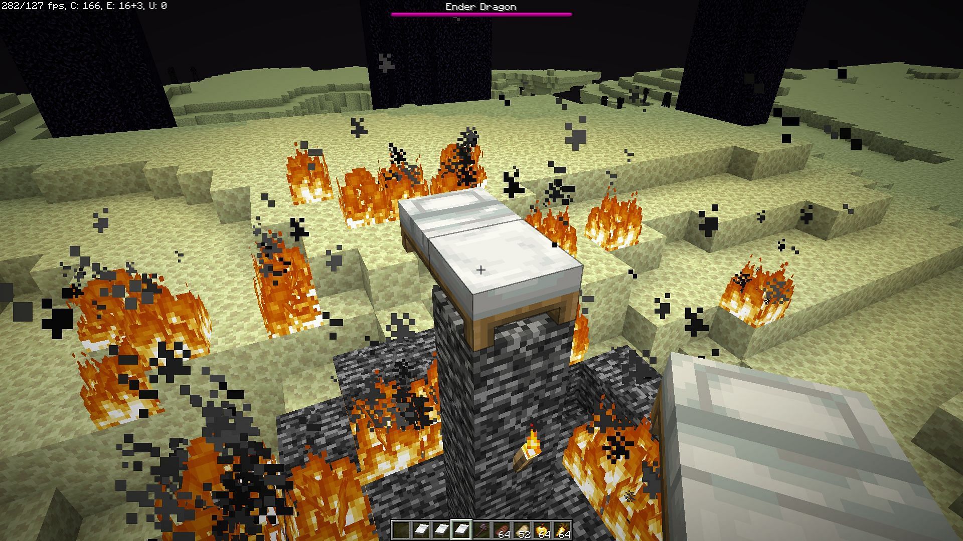 Beds explosion (Image via Minecraft)