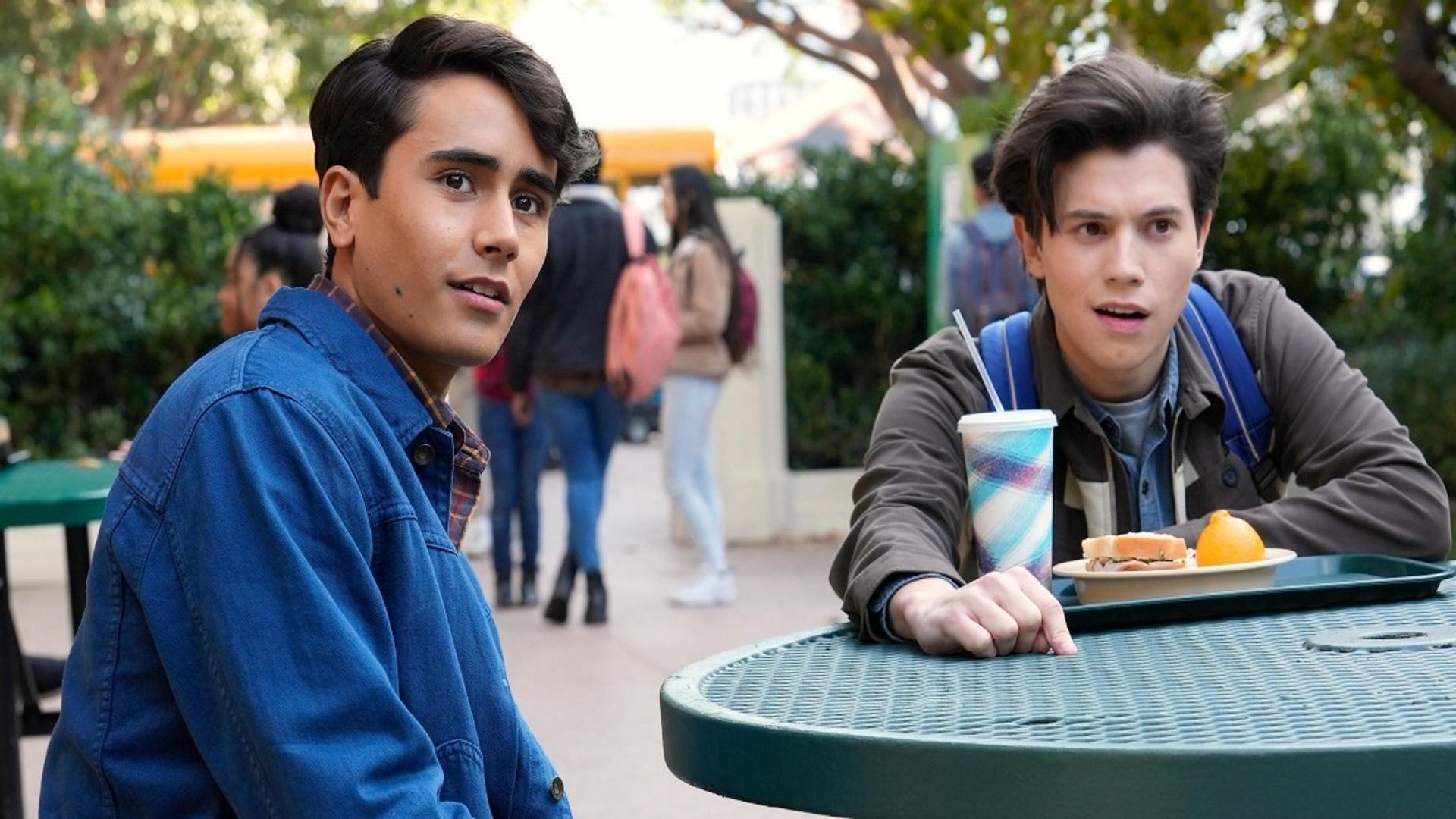 Still from Hulu&#039;s Love, Victor Season 3 - Victor and Felix at school (Image via Hulu)