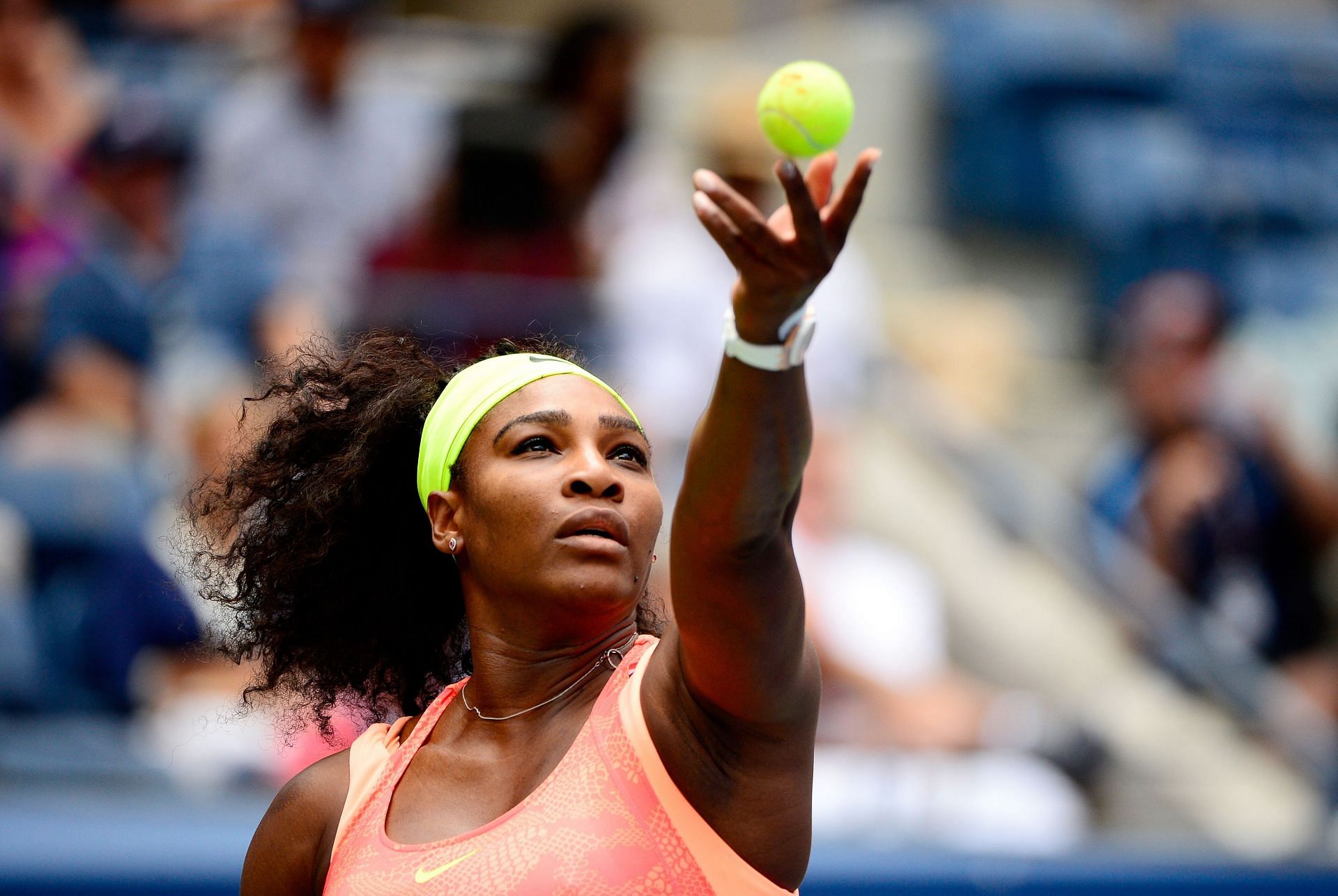 Serena Williams in action at the 2015 U.S. Open