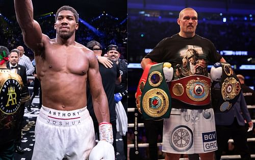 Anthony Joshua (left) and Oleksandr Usyk (right) 