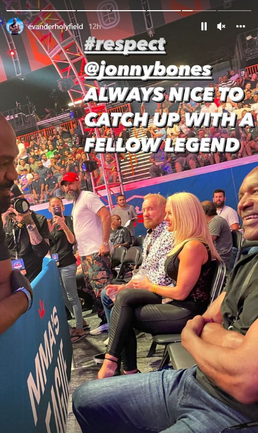 Screenshot of Evander Holyfield&#039;s IG Story