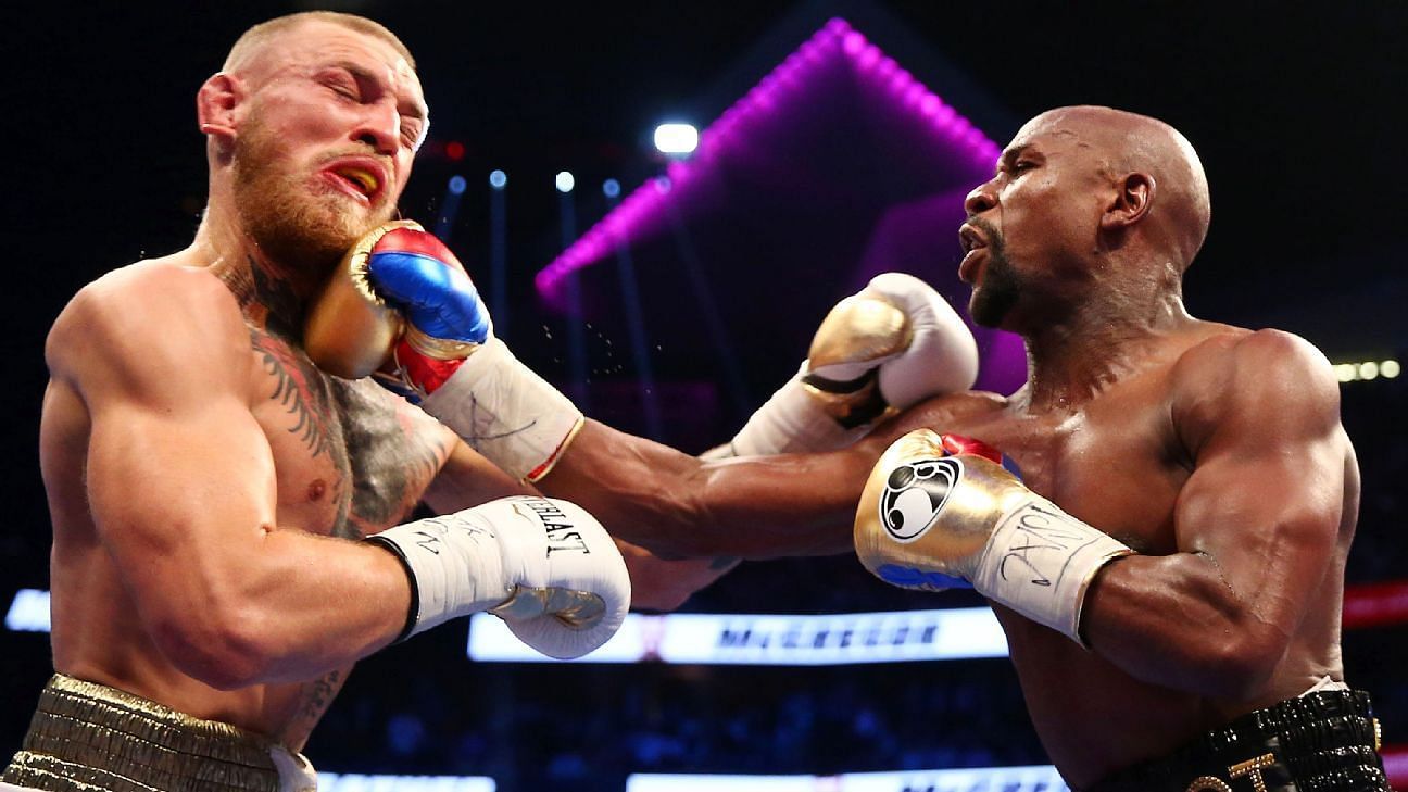 Mayweather&#039;s first fight with McGregor was a largely one-sided one