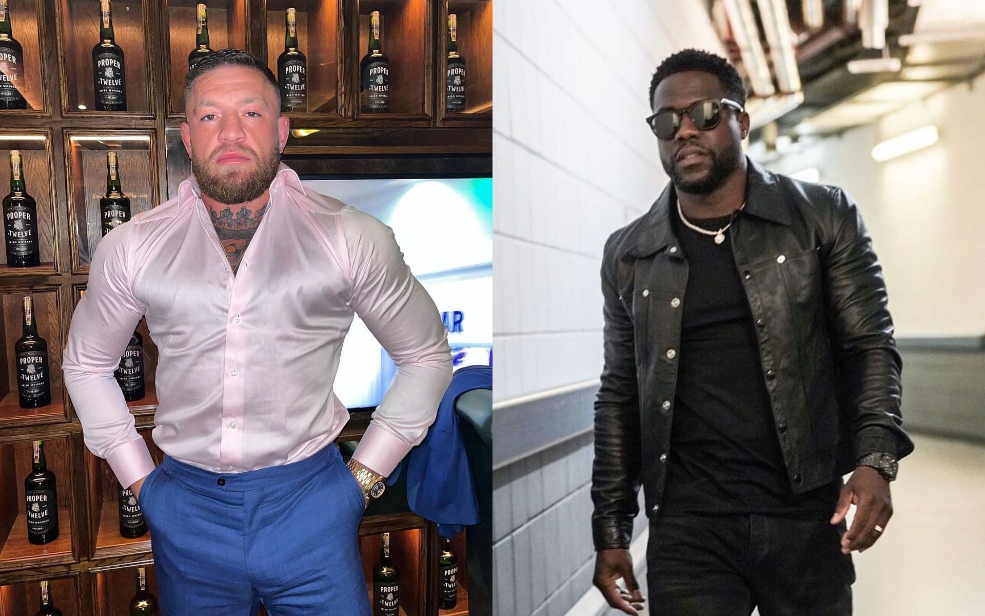 Conor McGregor (L) and Kevin Hart (R) (via @thenotoriousmma and @kevinhart4real on Instagram)