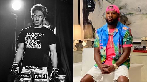 Mikuru Asakura (left, @mikuruasakura), Floyd Mayweather (right, @floydmayweather) [images courtesy of Instagram]