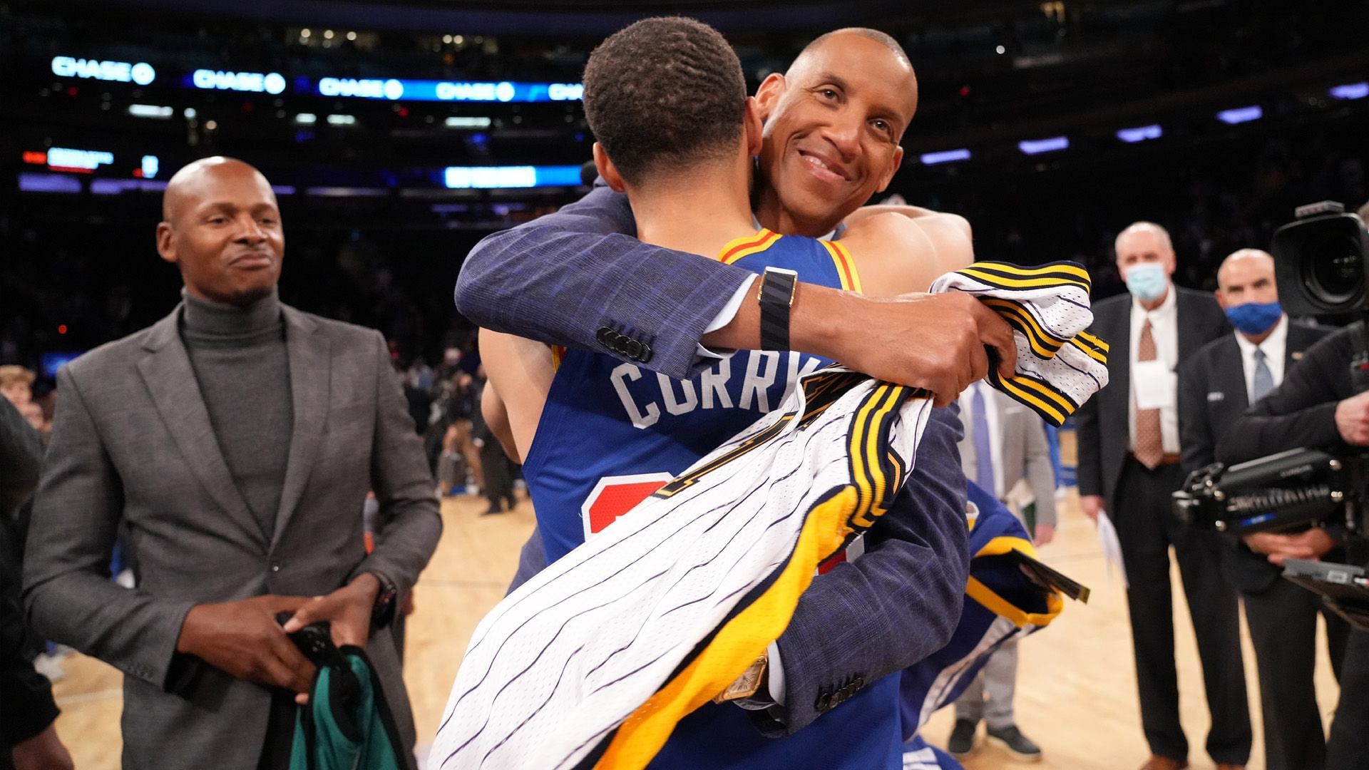 Steph Curry has the best handle among the NBA&#039;s other greatest shooters: Ray Allen, left, and Reggie Miller. [NBC Sports]