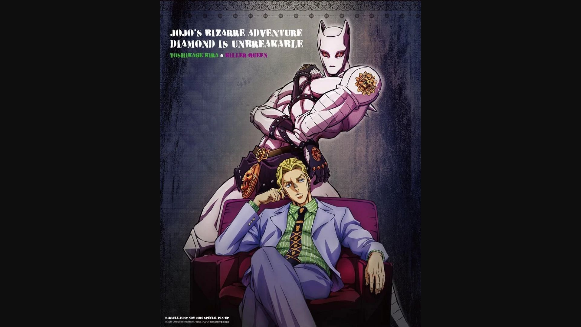 Yoshikage Kira and Killer Queen (Image via Hirohiko Araki/Shueisha, Viz, JoJo&#039;s Bizarre Adventures)