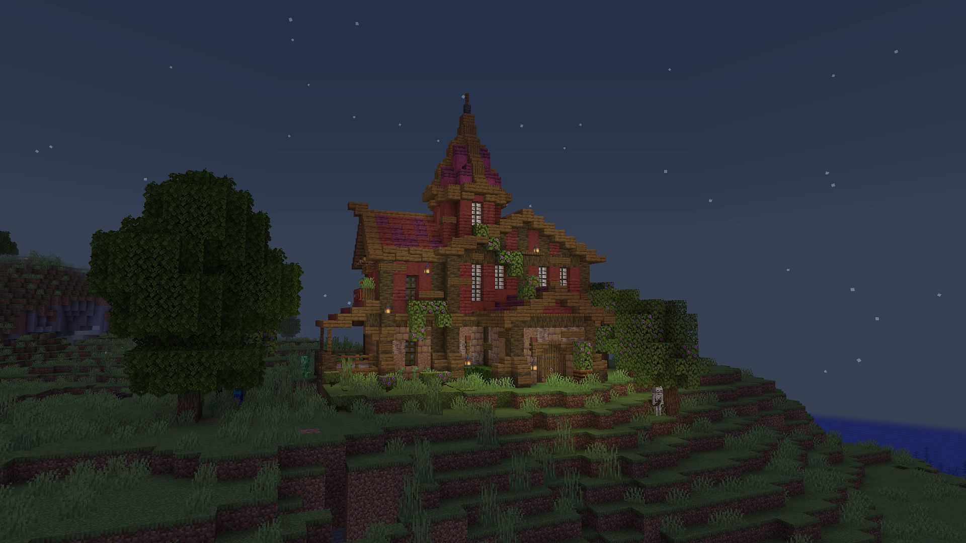 A player home using Minecraft 1.19 blocks (Image via u/UmpireHistorical1299/Reddit)